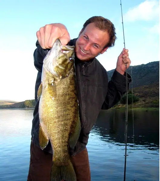 Black bass, straight off the bank