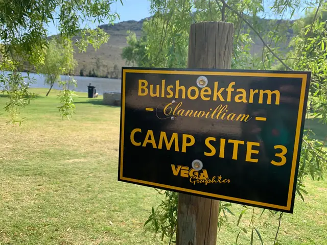 Camp sites, site 3 sign