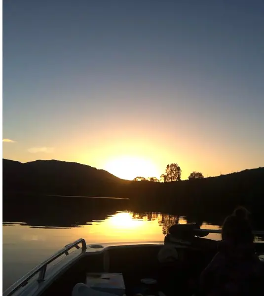 First light over the water