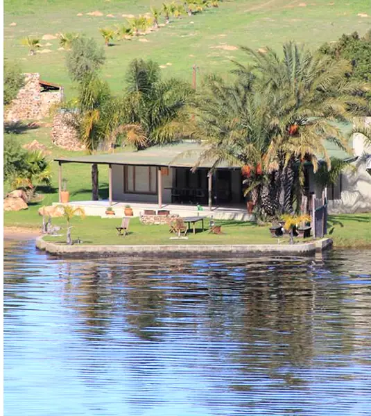 The Damhouse seen from the dam
